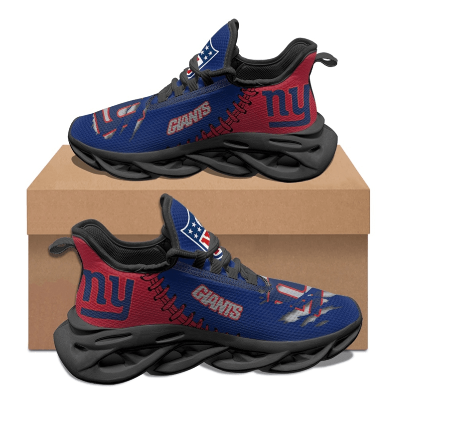 Ideafootwear New York Giants Max Soul Shoes Sneakers For Men And Women 10