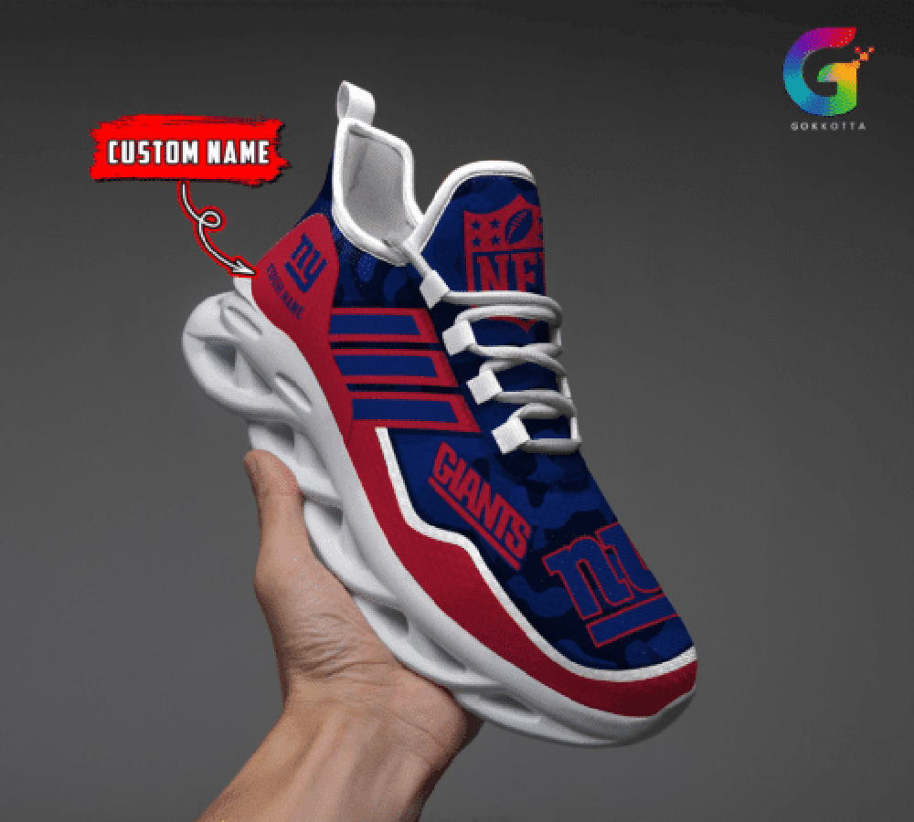 Ideafootwear New York Giants Max Soul Shoes Sneakers For Men And Women 15