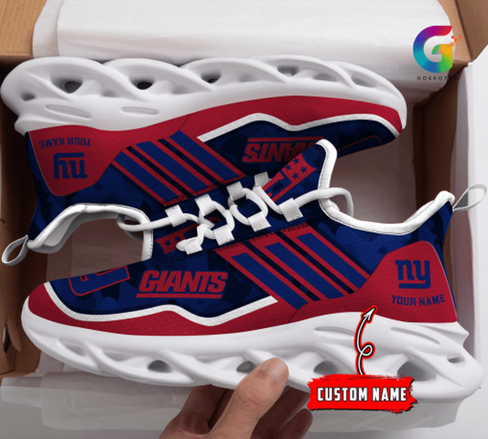 Ideafootwear New York Giants Max Soul Shoes Sneakers For Men And Women 15