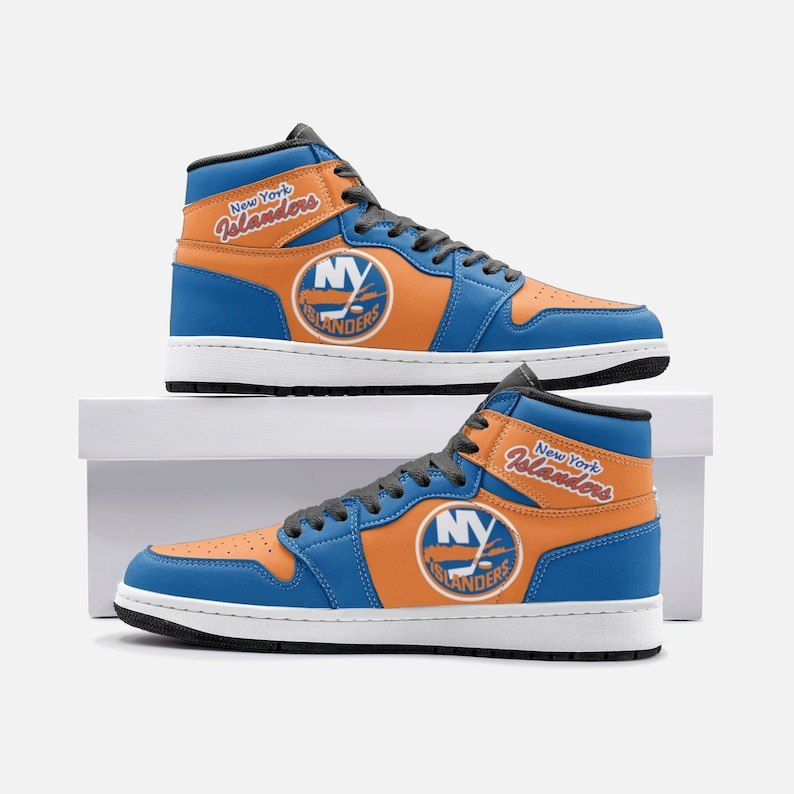 Ideafootwear New York Islanders AJ1 High Sneakers Shoes For Men And Women 4
