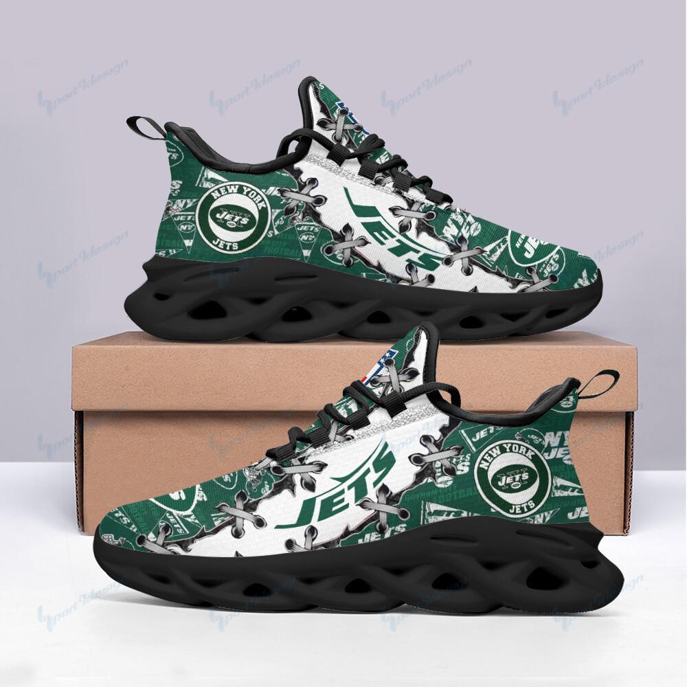 Ideafootwear New York Jets Max Soul Shoes Sneakers For Men And Women 10