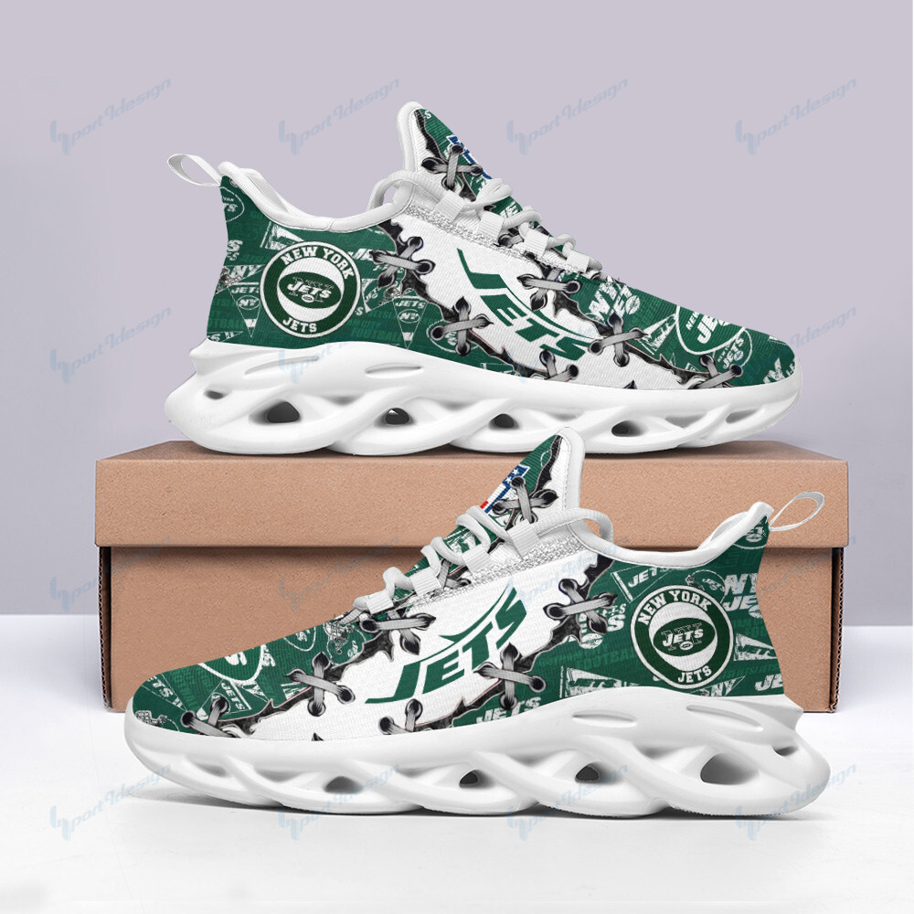 Ideafootwear New York Jets Max Soul Shoes Sneakers For Men And Women 10