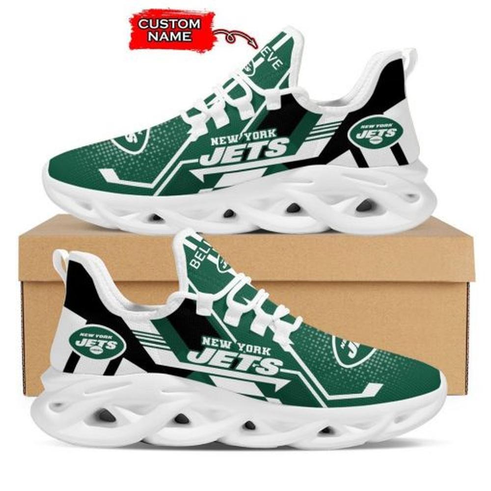 Ideafootwear New York Jets Max Soul Shoes Sneakers For Men And Women 36