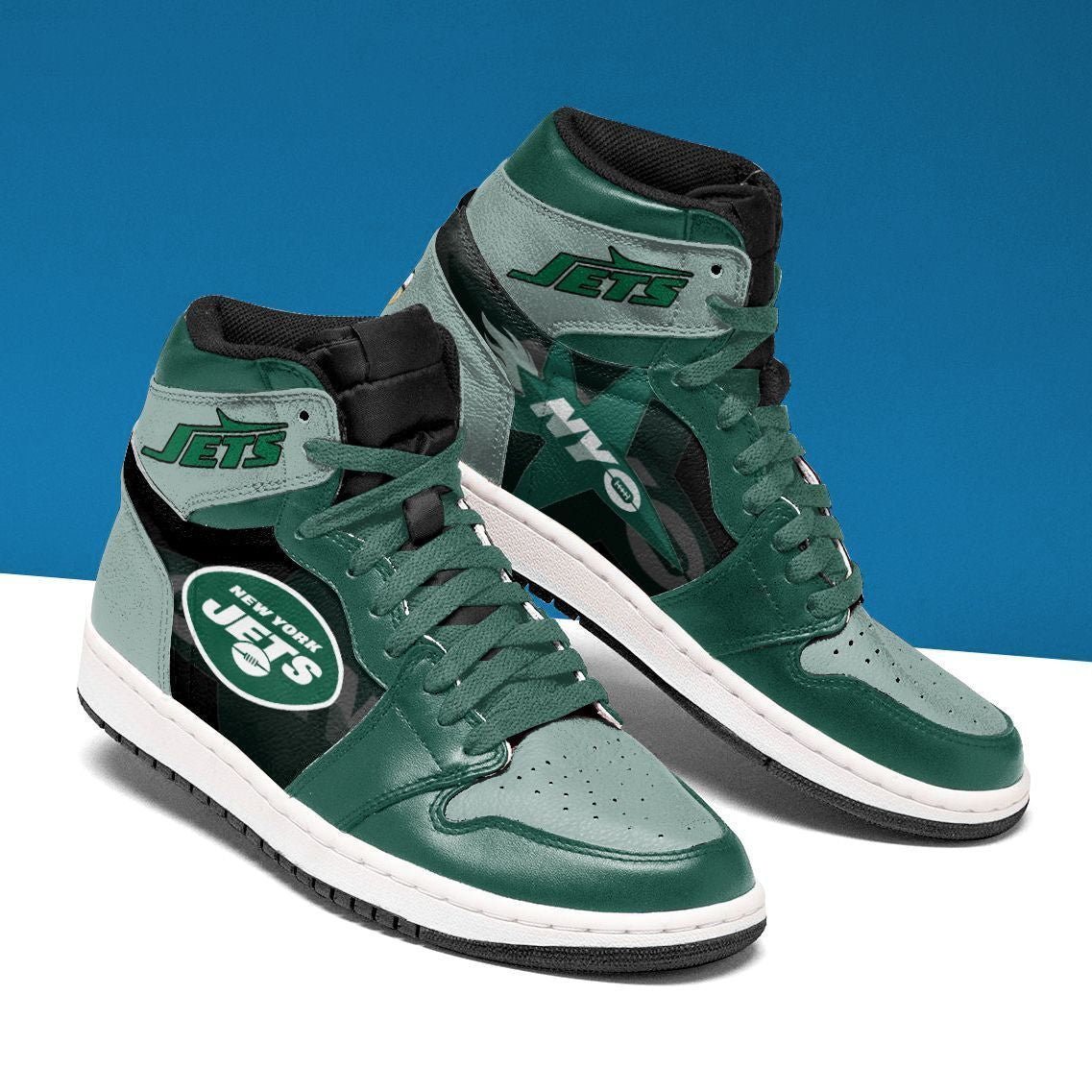 Ideafootwear New York Jets NFL AJ1 High Sneakers Shoes For Men And Women 1
