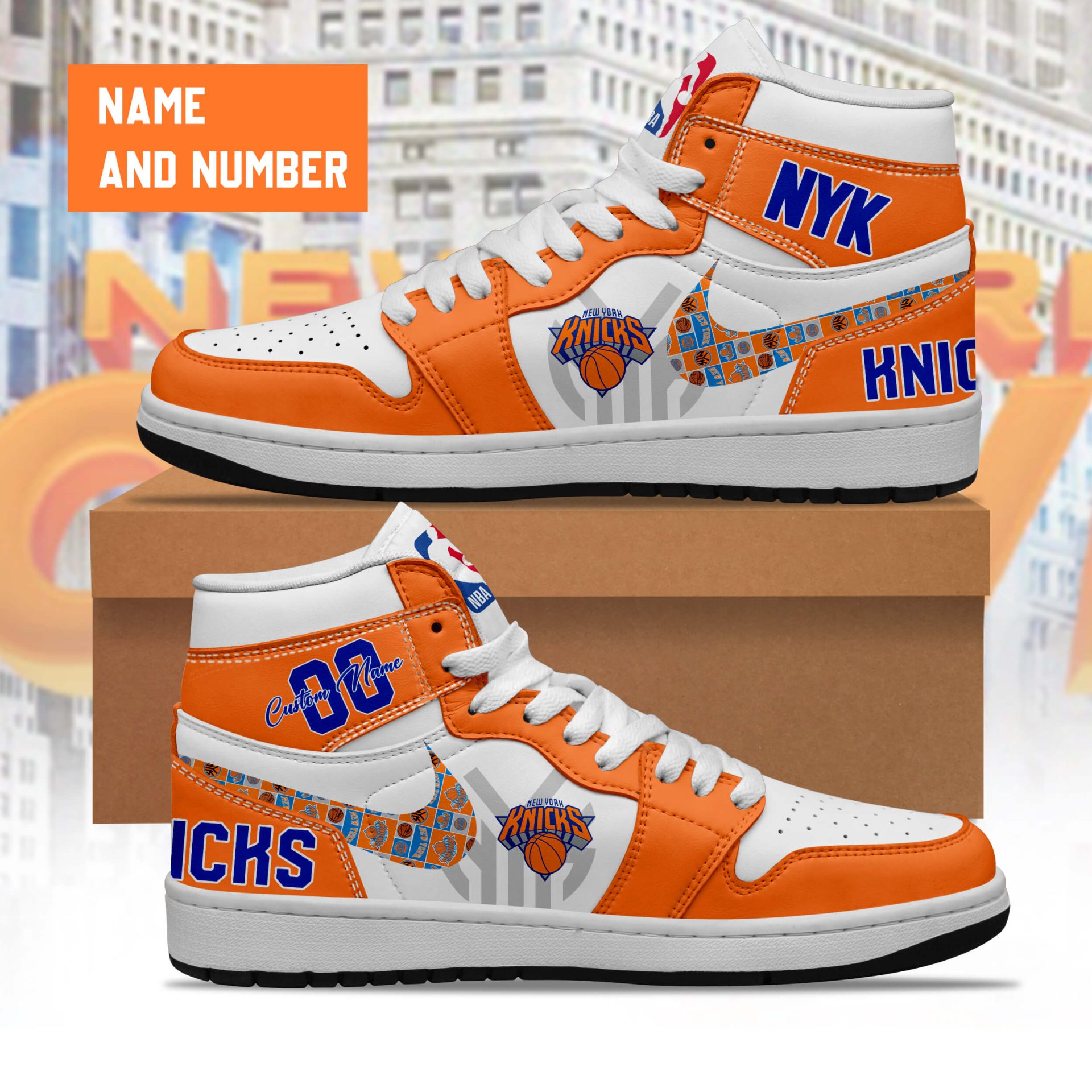 Ideafootwear New York Knicks AJ1 High Sneakers Shoes For Men And Women 1