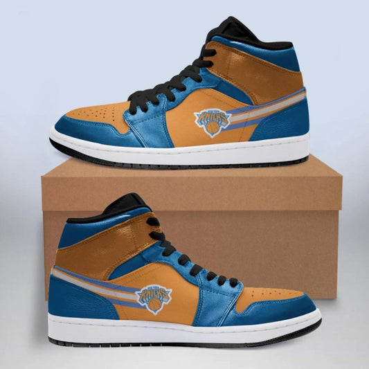 Ideafootwear New York Knicks NBA AJ1 High Sneakers Shoes For Men And Women 8