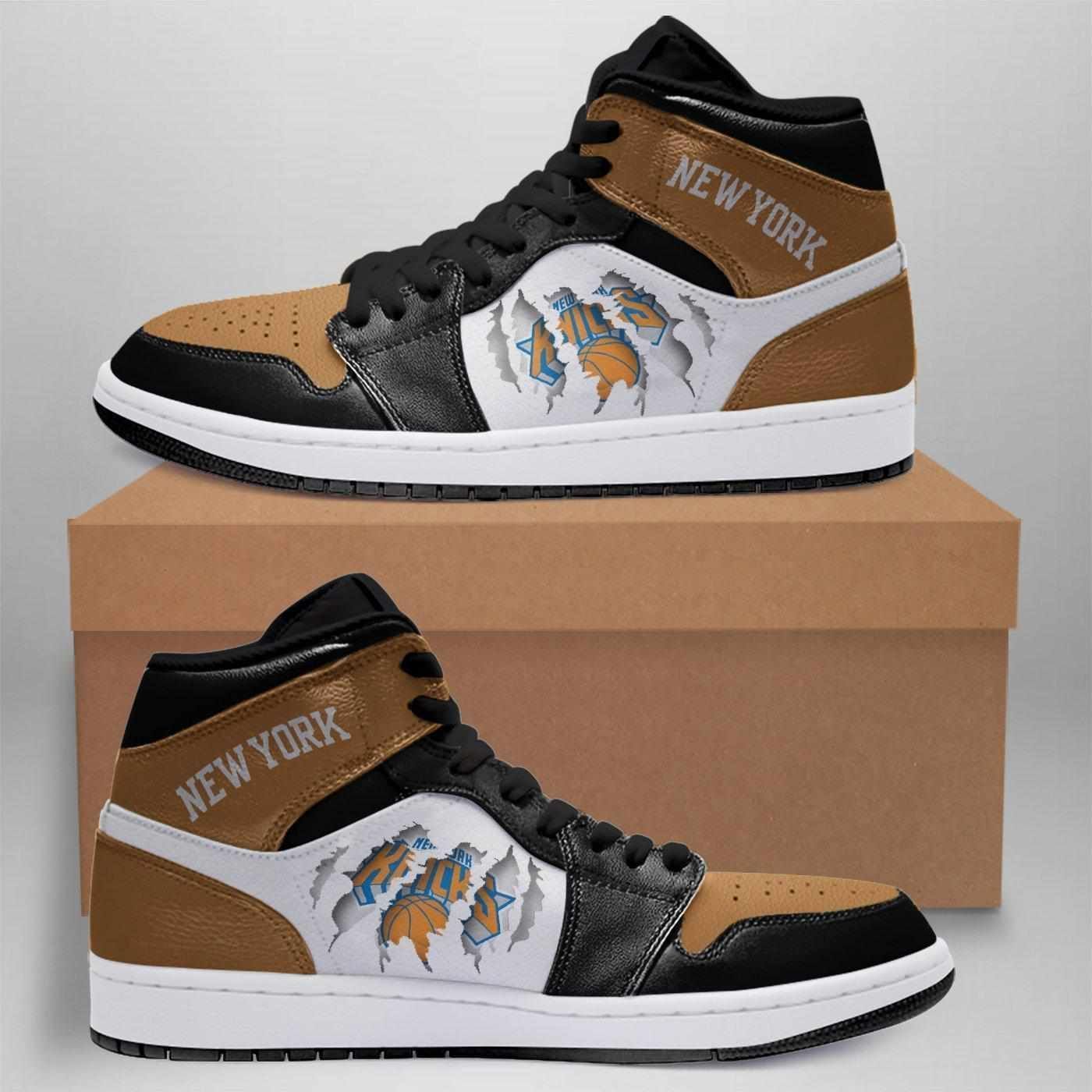 Ideafootwear New York Knicks NBA AJ1 High Sneakers Shoes For Men And Women 2