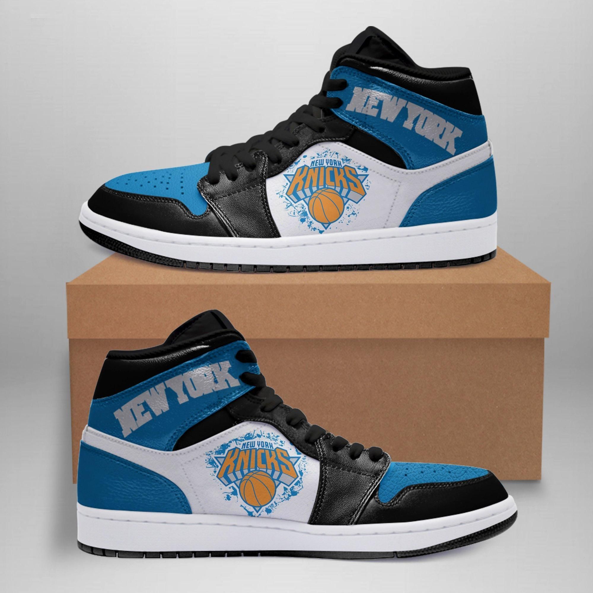 Ideafootwear New York Knicks NBA AJ1 High Sneakers Shoes For Men And Women 4