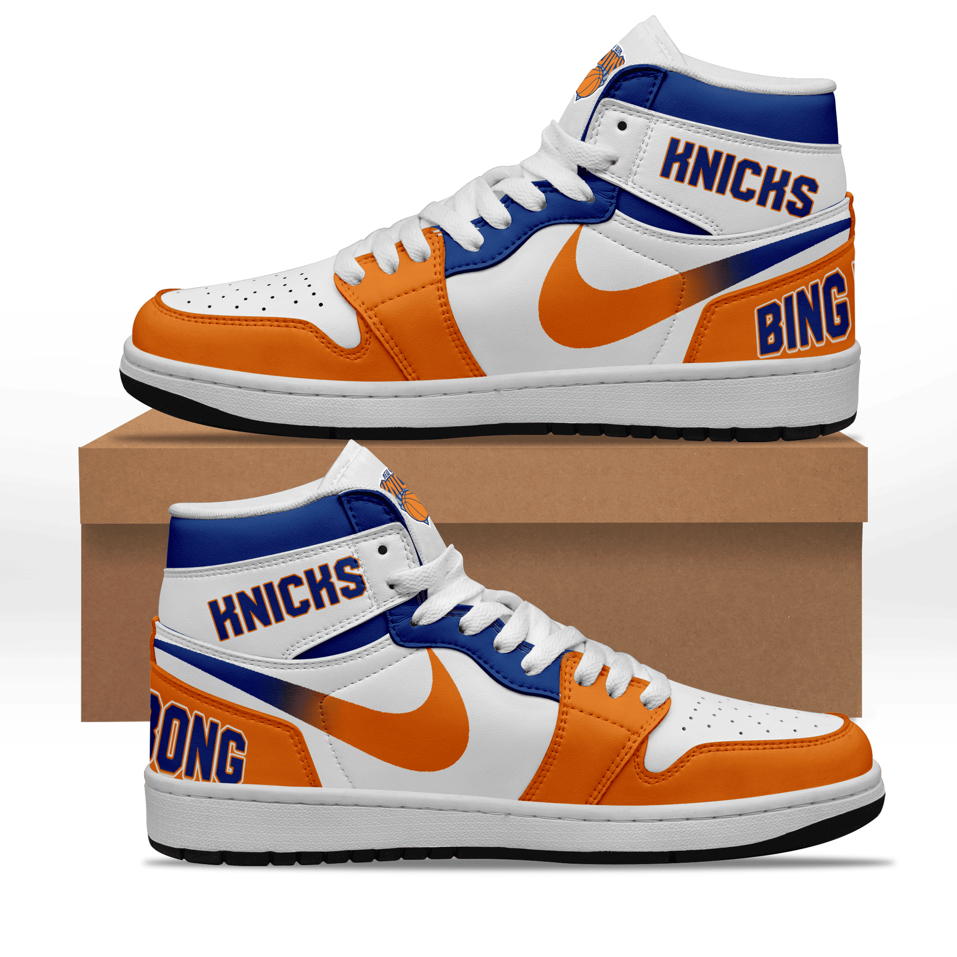 Ideafootwear New York Knicks AJ1 High Sneakers Shoes For Men And Women 7