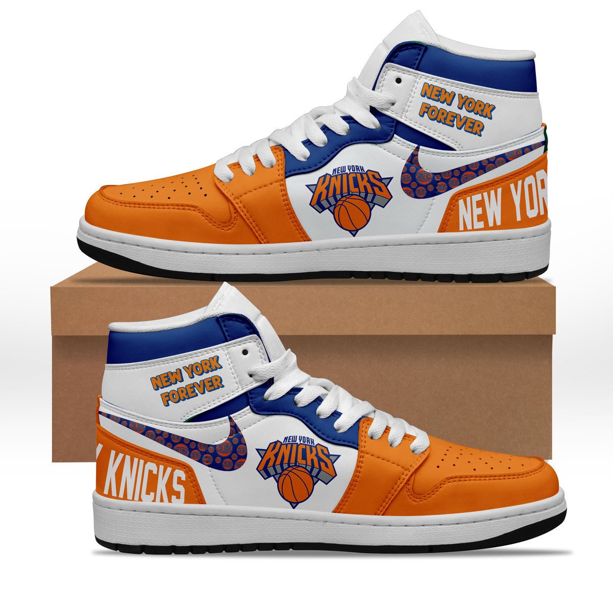 Ideafootwear New York Knicks AJ1 High Sneakers Shoes For Men And Women 10
