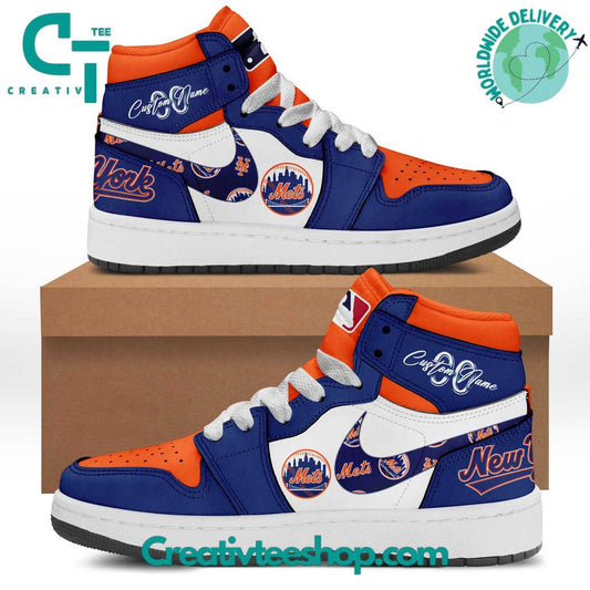 Ideafootwear New York Mets AJ1 High Sneakers Shoes For Men And Women 4