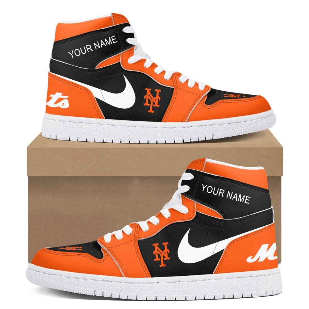 Ideafootwear New York Mets AJ1 High Sneakers Shoes For Men And Women 3