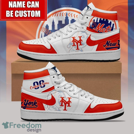 Ideafootwear New York Mets AJ1 High Sneakers Shoes For Men And Women 1