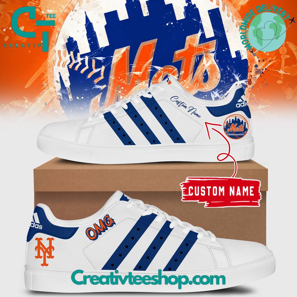 Ideafootwear New York Mets Skate Stan Shoes Sneakes For Men And Women 1