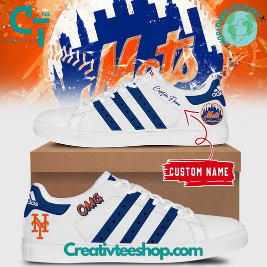 Ideafootwear New York Mets Skate Stan Shoes Sneakes For Men And Women 1
