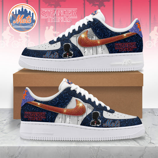 Ideafootwear New York Mets x Stranger Things Air Low-Top Sneakers Shoes For Men And Women 1