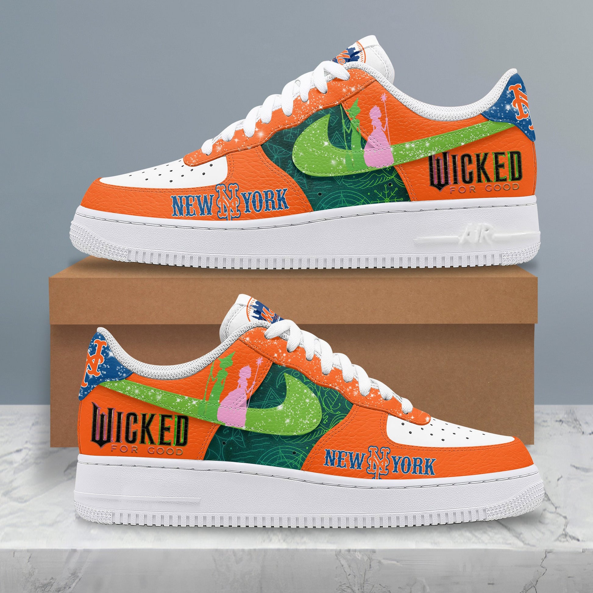 Ideafootwear New York Mets x Wicked Air Low-Top Sneakers Shoes For Men And Women 1