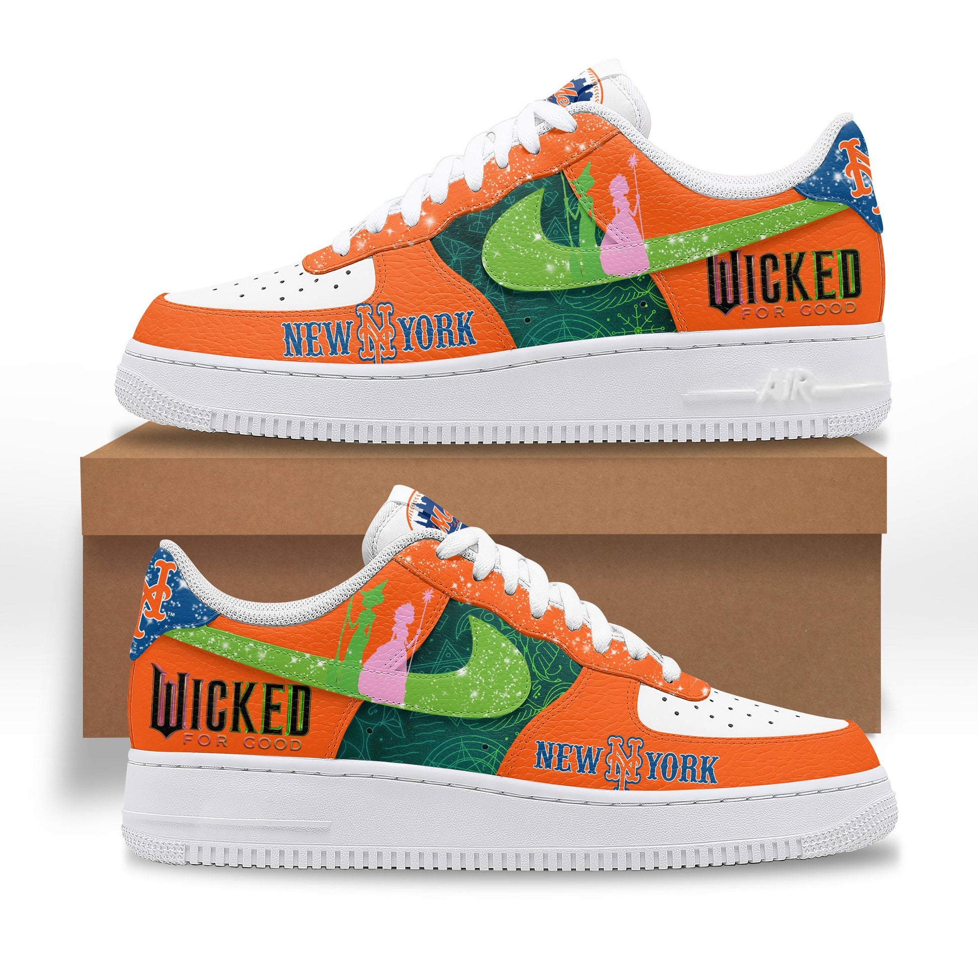 Ideafootwear New York Mets x Wicked Air Low-Top Sneakers Shoes For Men And Women 1
