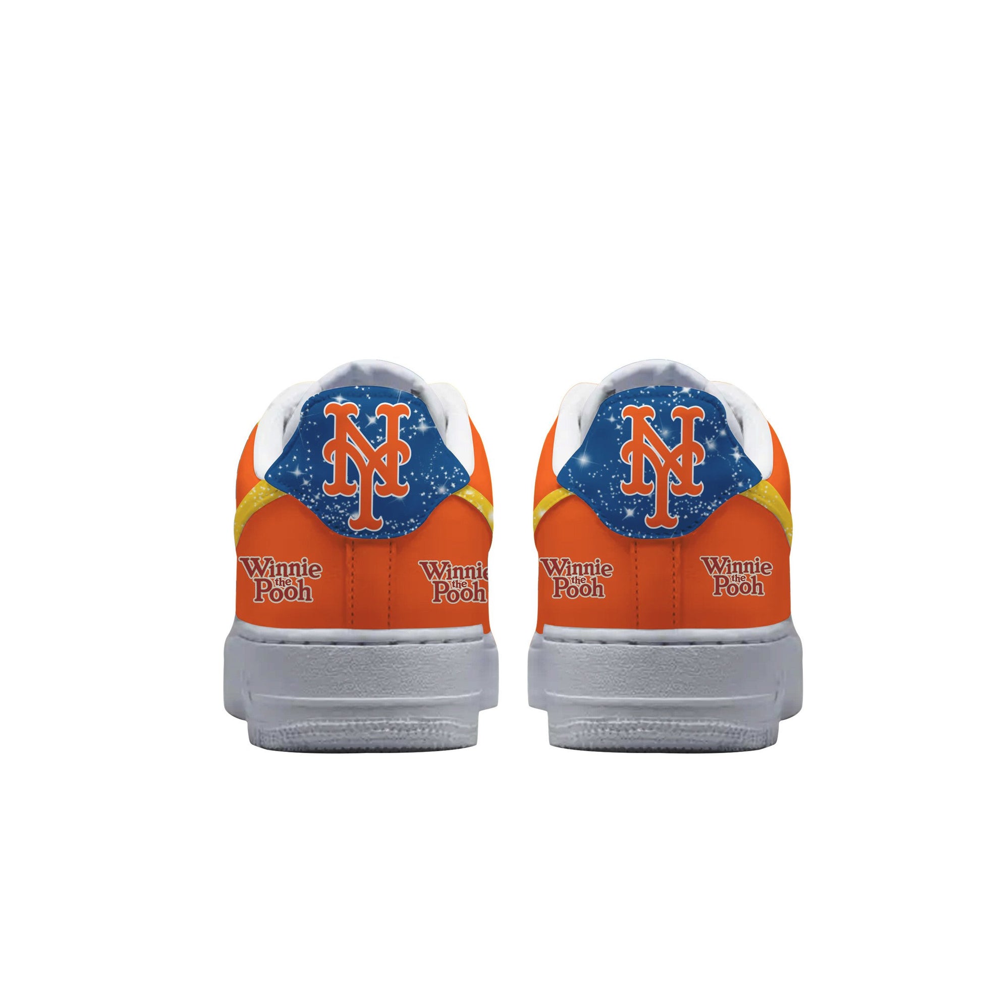 Ideafootwear New York Mets x Winnie the Pooh Air Low-Top Sneakers Shoes For Men And Women 1