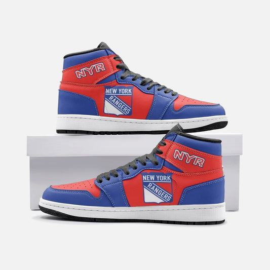 Ideafootwear New York Rangers AJ1 High Sneakers Shoes For Men And Women 6