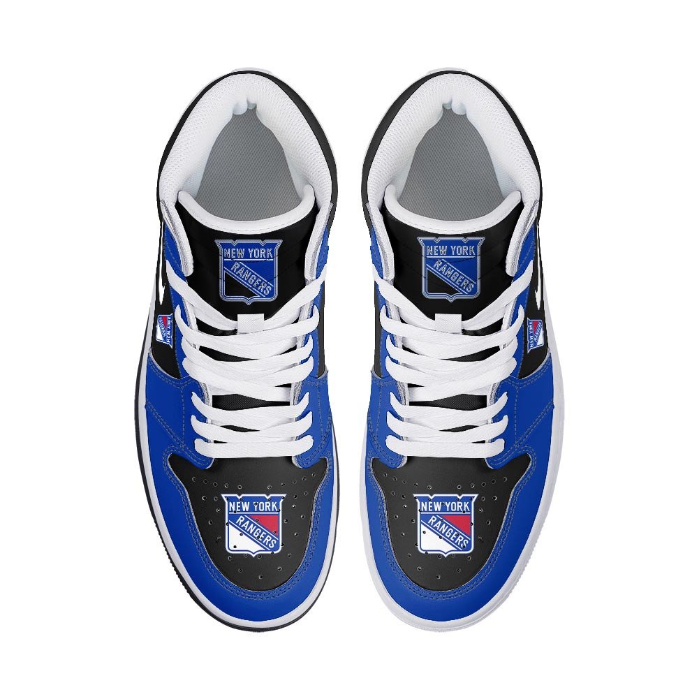 Ideafootwear New York Rangers AJ1 High Sneakers Shoes For Men And Women 5