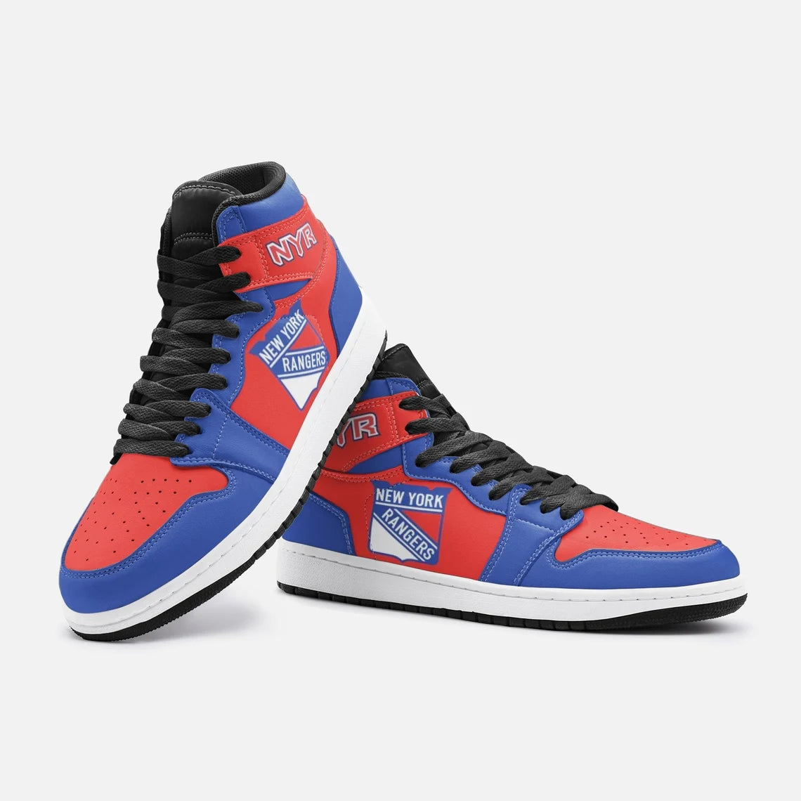 Ideafootwear New York Rangers AJ1 High Sneakers Shoes For Men And Women 6