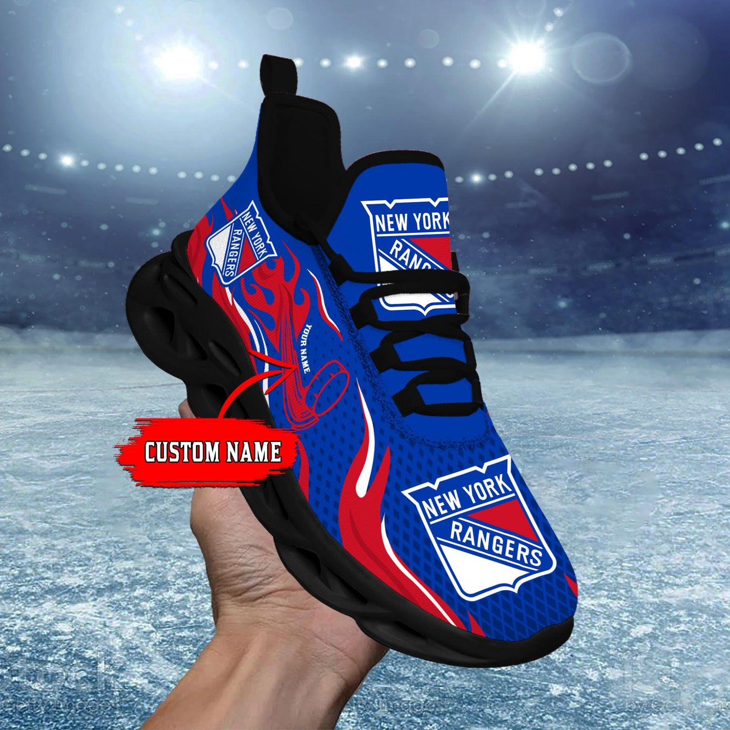 Ideafootwear New York Rangers Max Soul Shoes Sneakers For Men And Women 3