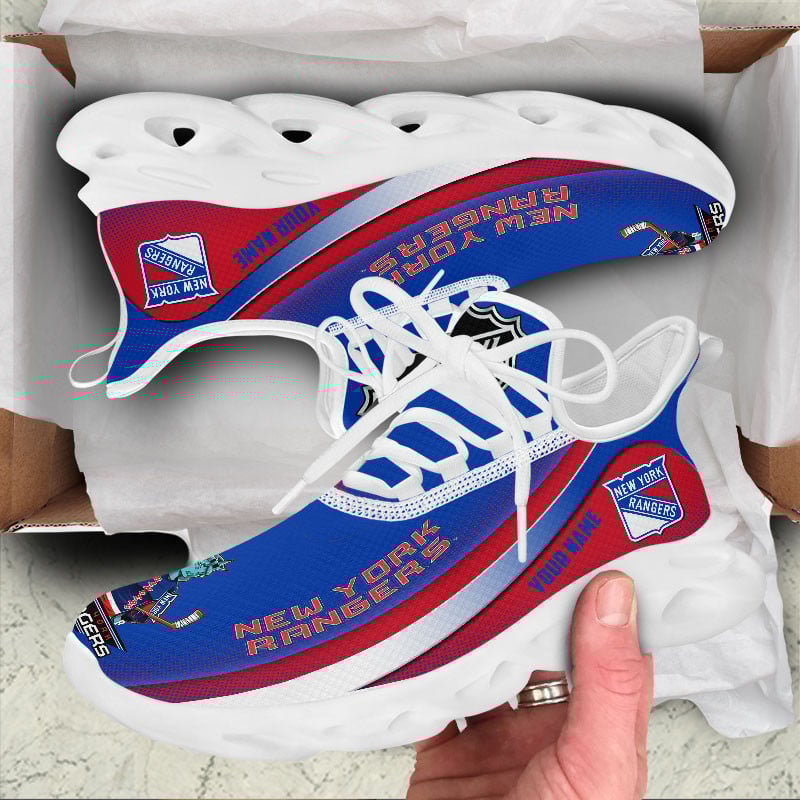 Ideafootwear New York Rangers Max Soul Shoes Sneakers For Men And Women 2