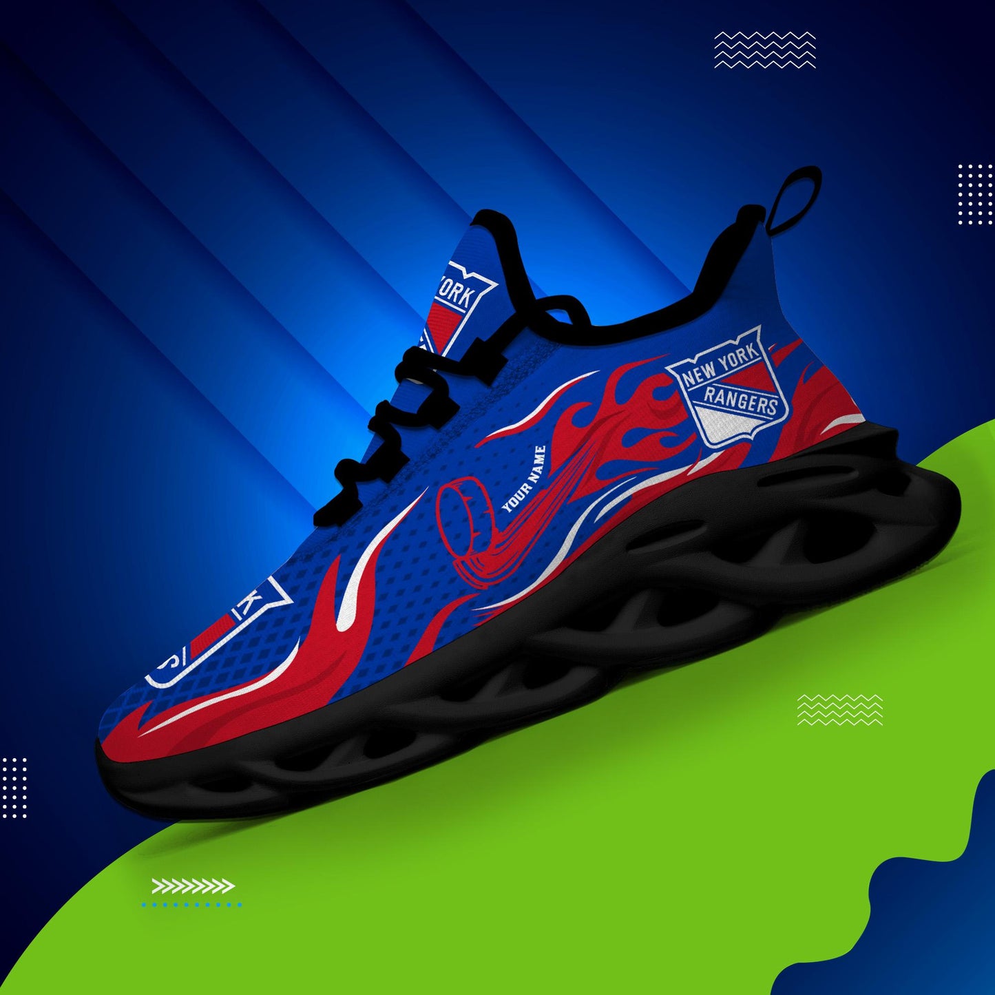 Ideafootwear New York Rangers Max Soul Shoes Sneakers For Men And Women 3