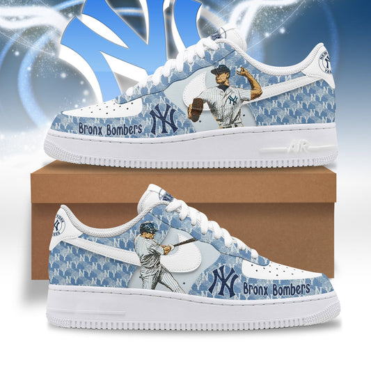 Ideafootwear New York Yankees Air Low-Top Sneakers Shoes For Men And Women 5
