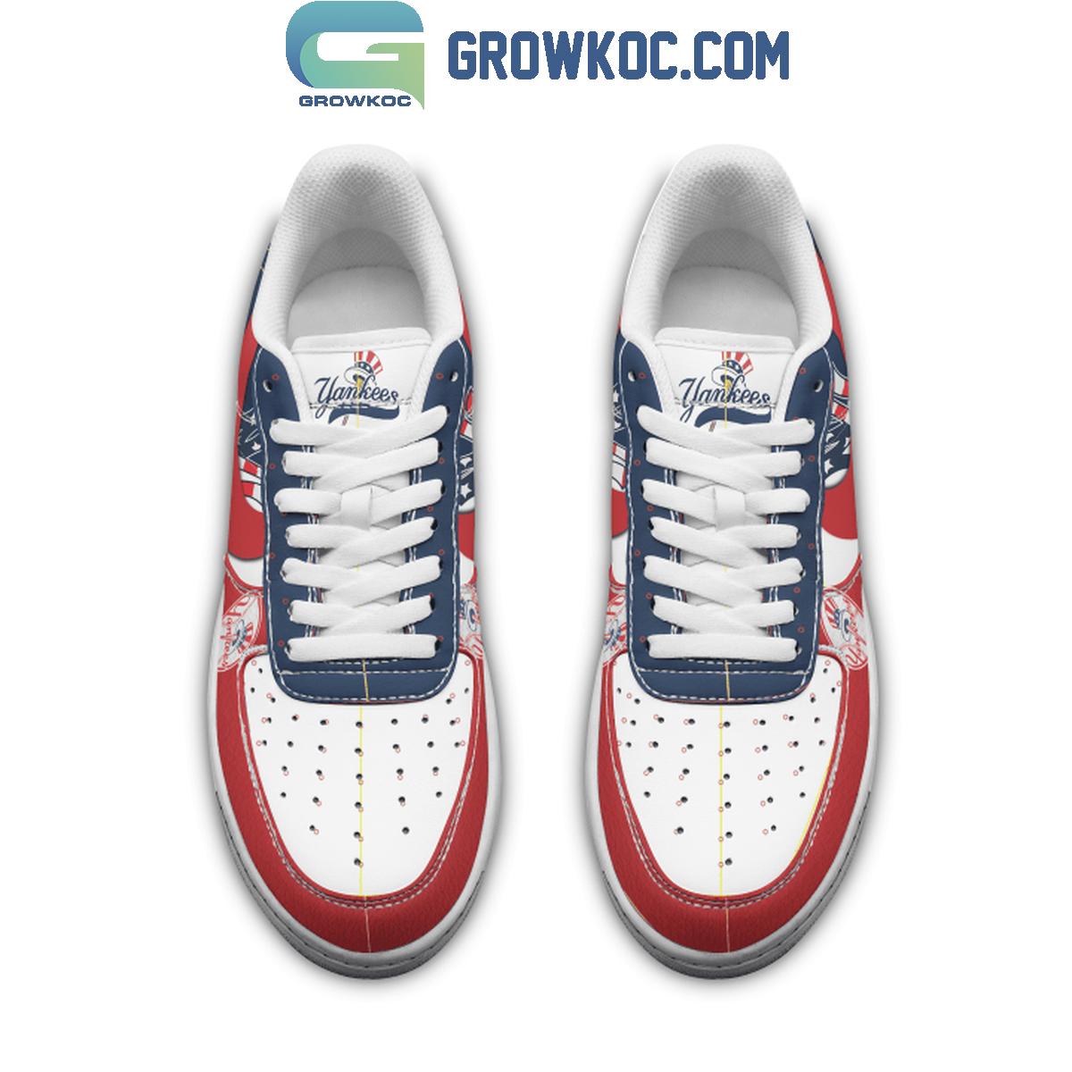 Ideafootwear New York Yankees Air Low-Top Sneakers Shoes For Men And Women 6