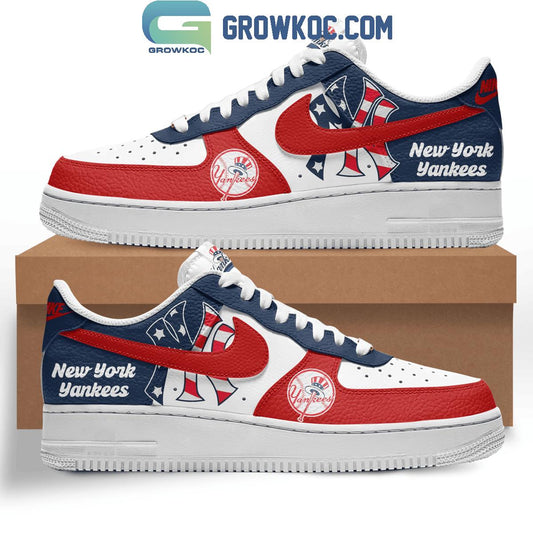 Ideafootwear New York Yankees Air Low-Top Sneakers Shoes For Men And Women 6