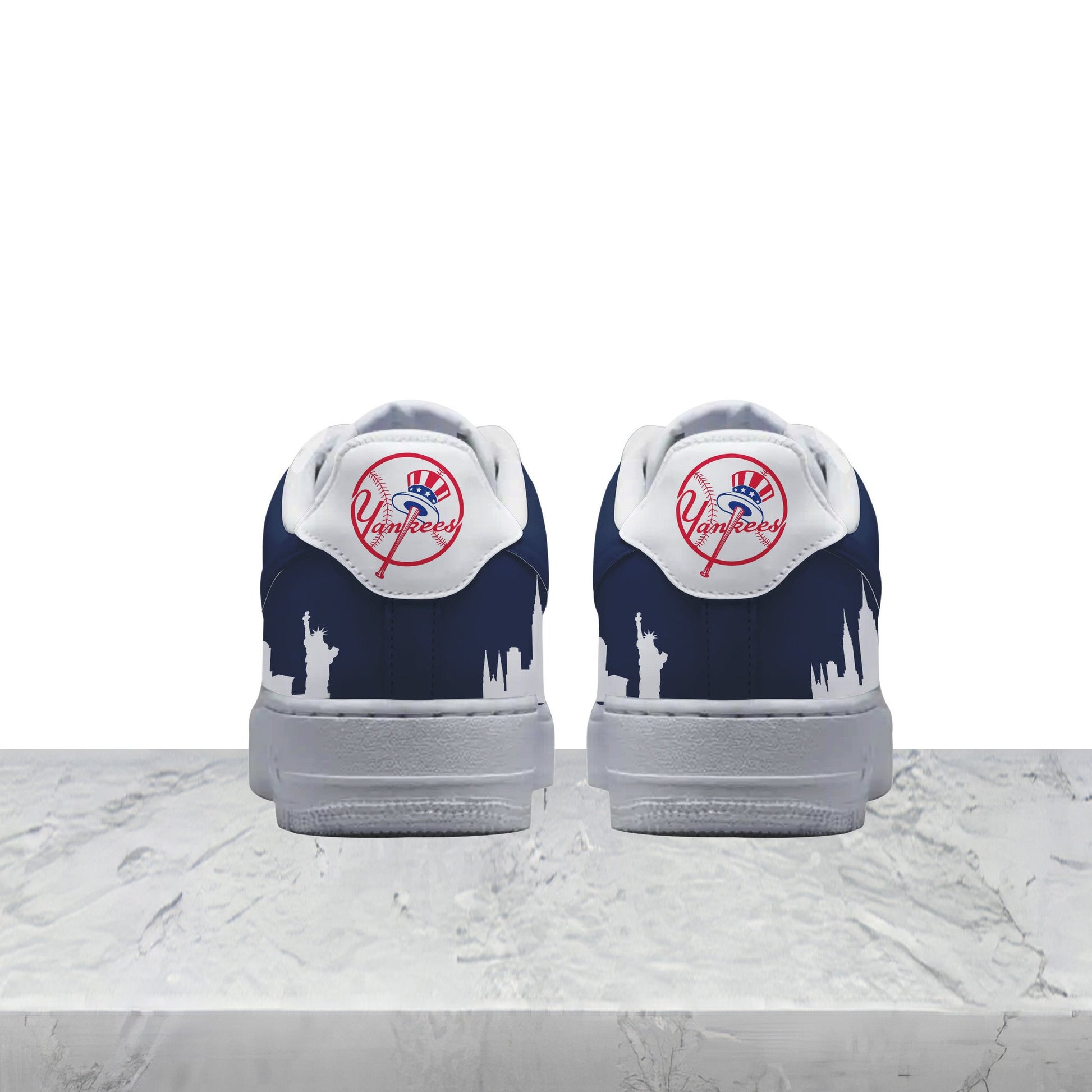 Ideafootwear New York Yankees Air Low-Top Sneakers Shoes For Men And Women 4
