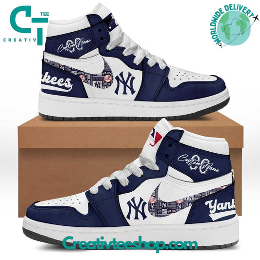 Ideafootwear New York Yankees AJ1 High Sneakers Shoes For Men And Women 9