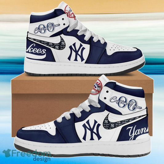 Ideafootwear New York Yankees AJ1 High Sneakers Shoes For Men And Women 1