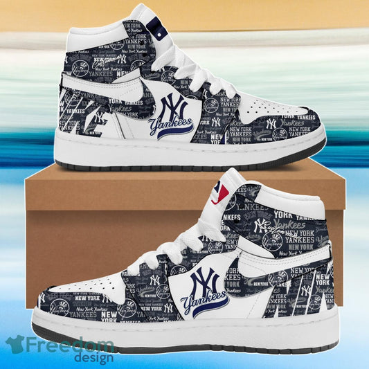 Ideafootwear New York Yankees AJ1 High Sneakers Shoes For Men And Women 11