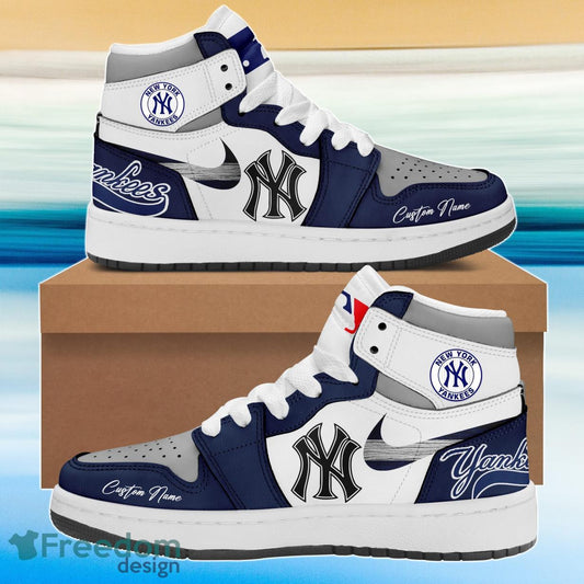 Ideafootwear New York Yankees AJ1 High Sneakers Shoes For Men And Women 4