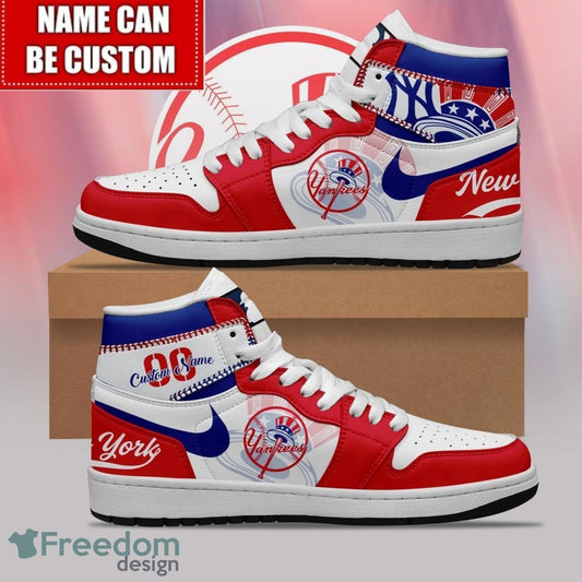 Ideafootwear New York Yankees AJ1 High Sneakers Shoes For Men And Women 2