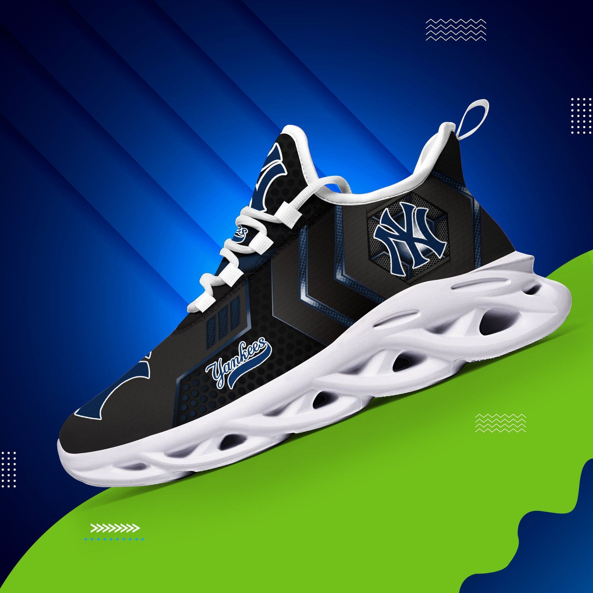 Ideafootwear New York Yankees Max Soul Shoes Sneakers For Men And Women 37