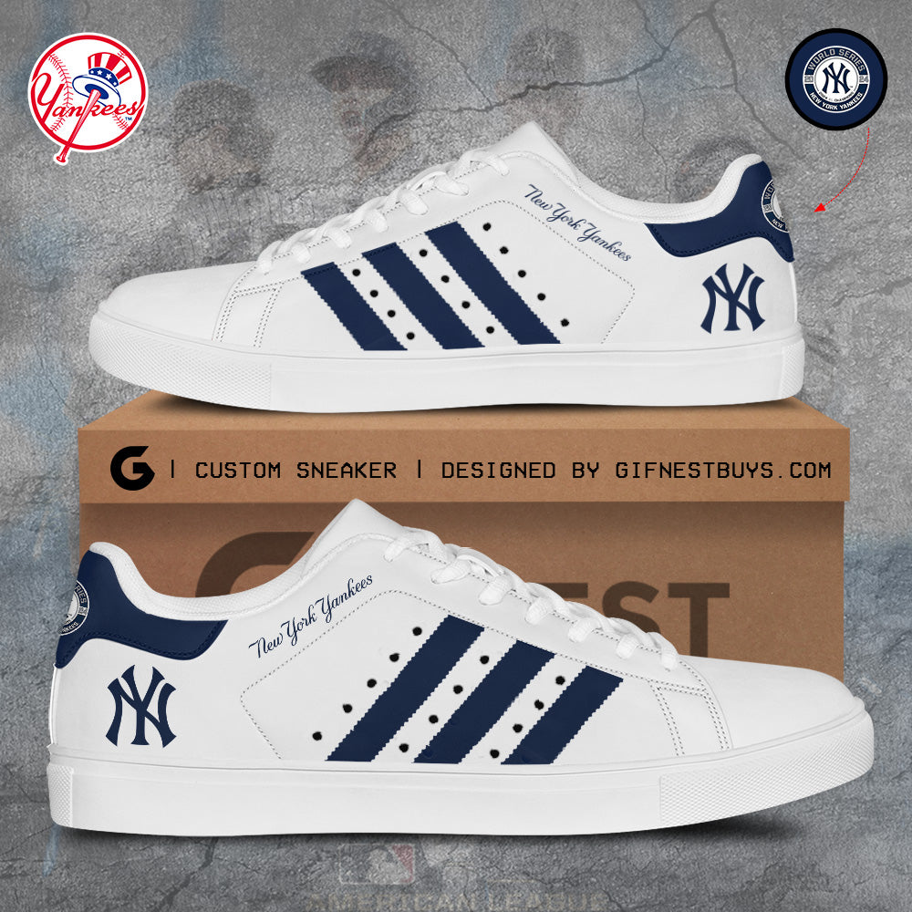 Ideafootwear New York Yankees Skate Stan Shoes Sneakes For Men And Women 1