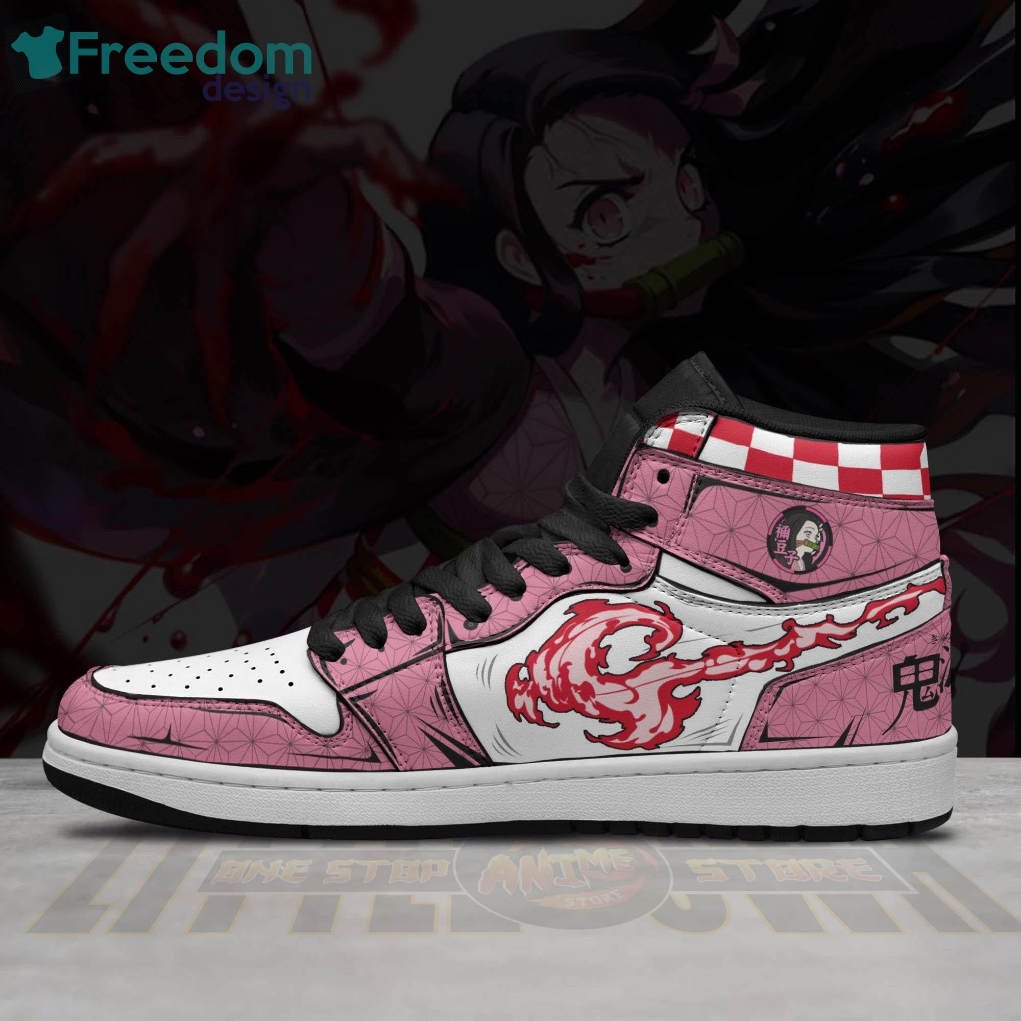 Ideafootwear Nezuko And Zenitsu AJ1 High Sneakers Shoes For Men And Women 1