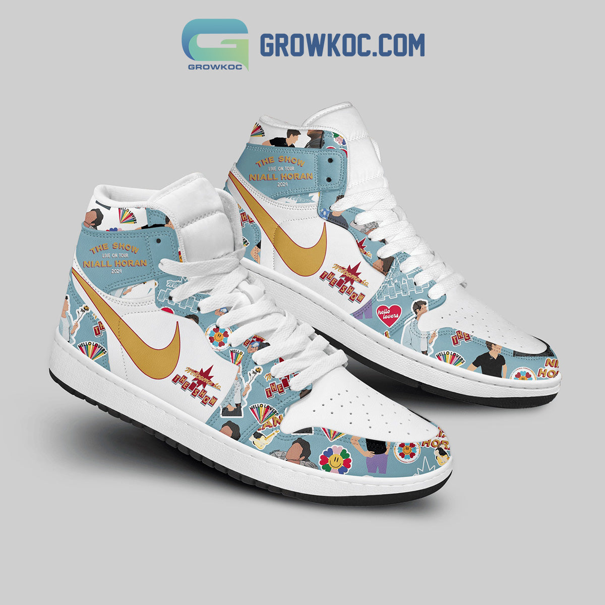 Ideafootwear Niall Horan AJ1 High Sneakers Shoes For Men And Women 3