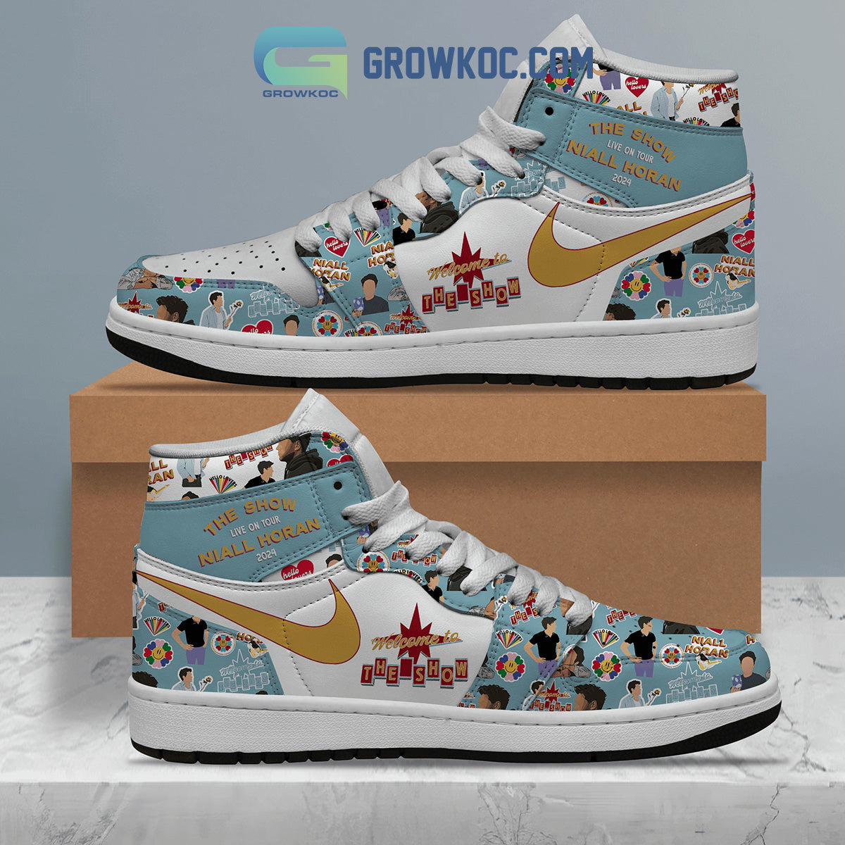 Ideafootwear Niall Horan AJ1 High Sneakers Shoes For Men And Women 3