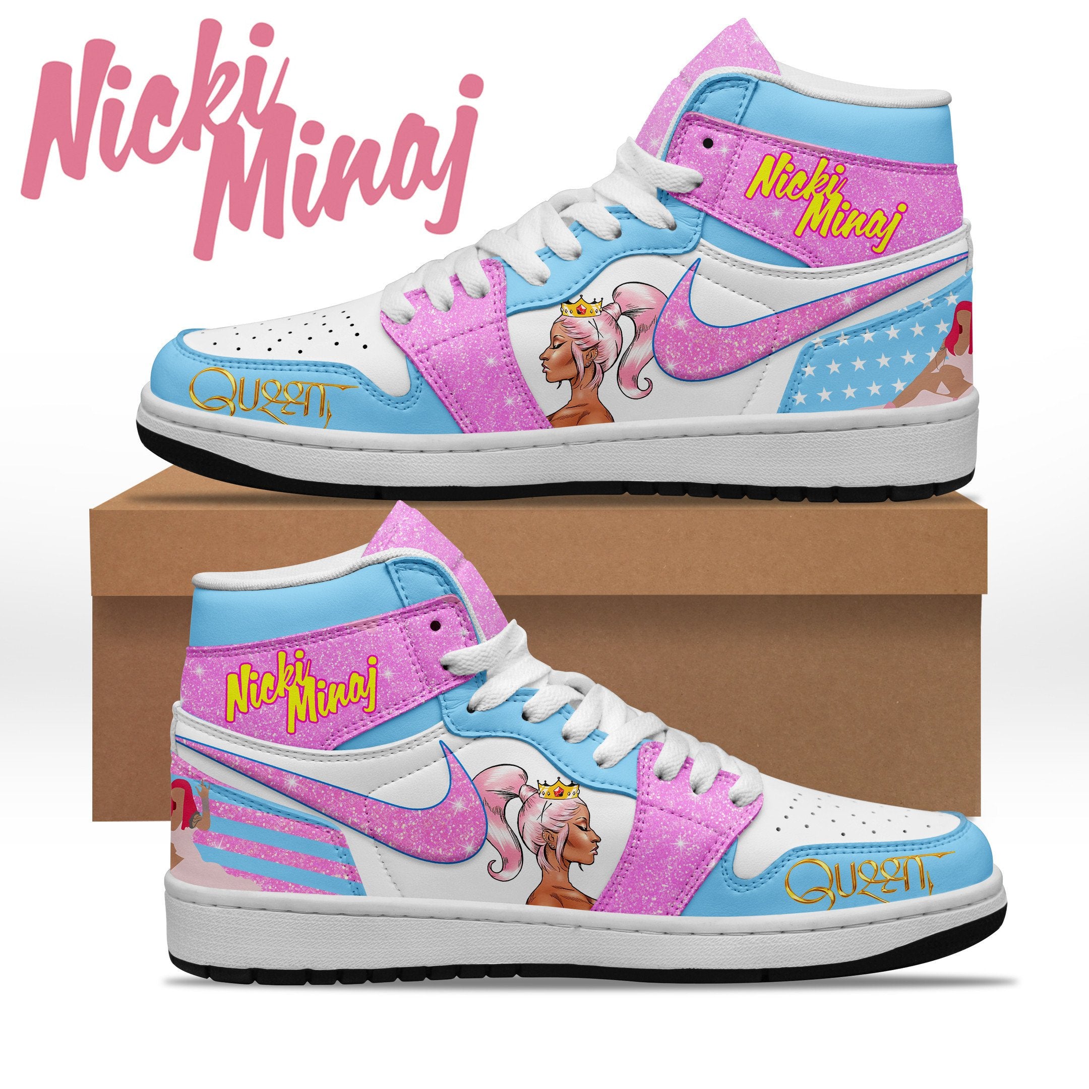 Ideafootwear Nicki Minaj AJ1 High Sneakers Shoes For Men And Women 2
