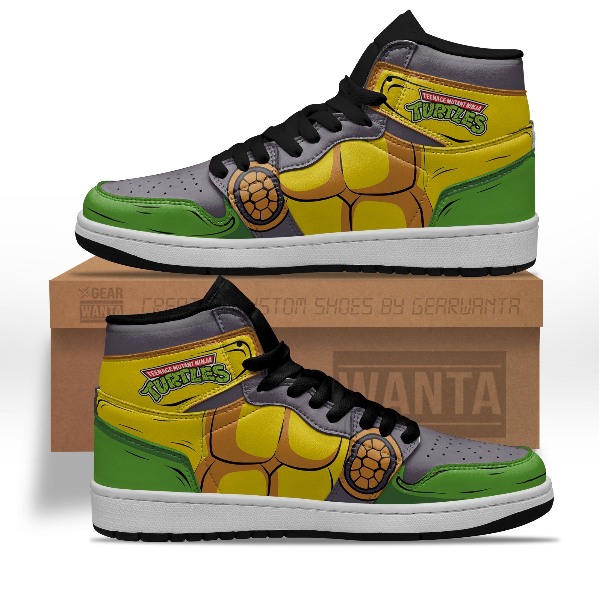 Ideafootwear Ninja Turtles AJ1 High Sneakers Shoes For Men And Women 4