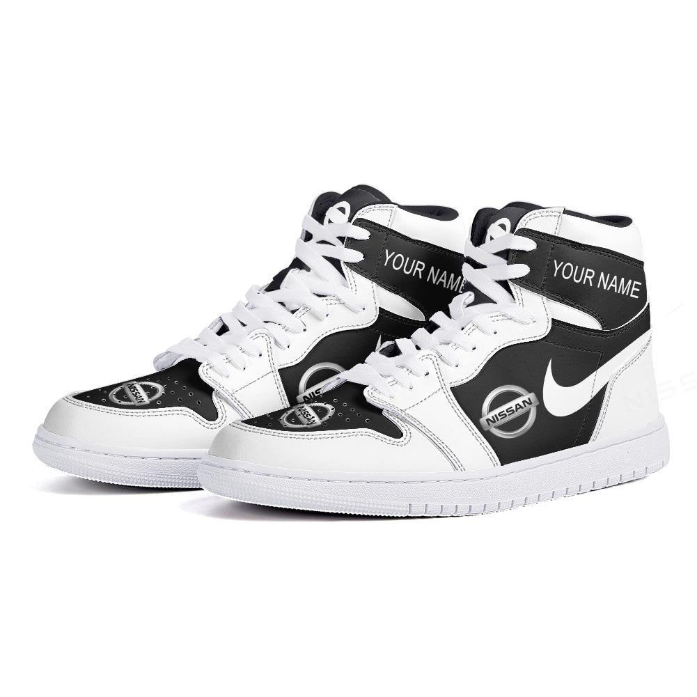 Ideafootwear Nissan Trucks AJ1 High Sneakers Shoes For Men And Women 1