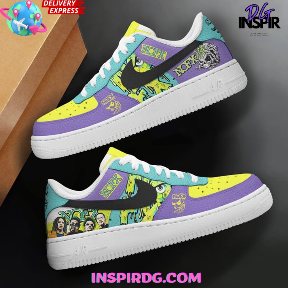Ideafootwear NOFX Punk Rock Air Low-Top Sneakers Shoes For Men And Women 1