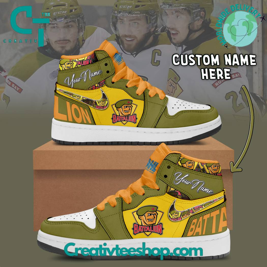 Ideafootwear North Bay Battalion AJ1 High Sneakers Shoes For Men And Women 1