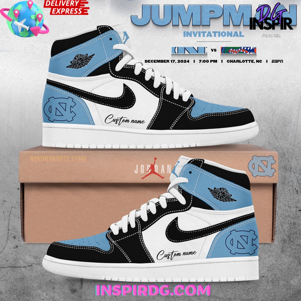 Ideafootwear North Carolina Tar Heels AJ1 High Sneakers Shoes For Men And Women 1