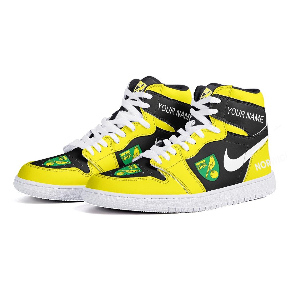 Ideafootwear Norwich City AJ1 High Sneakers Shoes For Men And Women 1